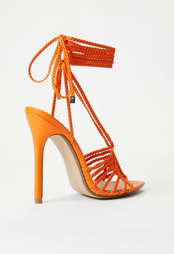 Corinna Heeled Sandal Persimmon Orange