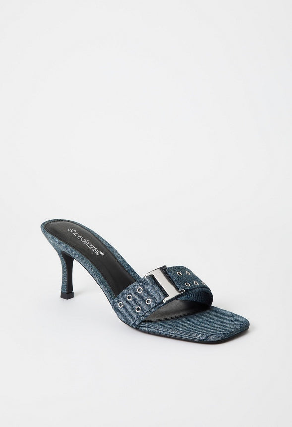 Liberty Heeled Sandal Acid Blue