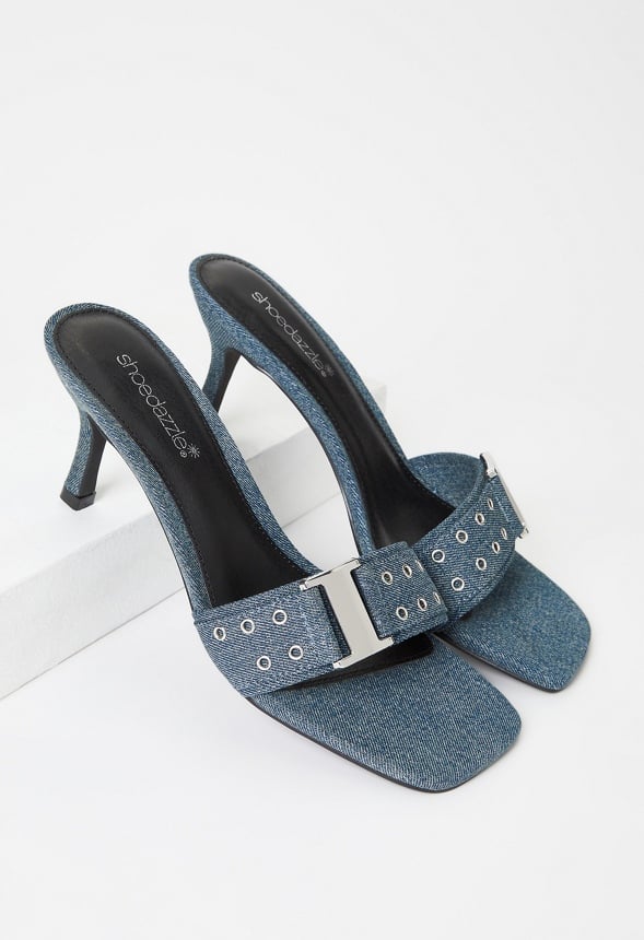 Liberty Heeled Sandal Acid Blue