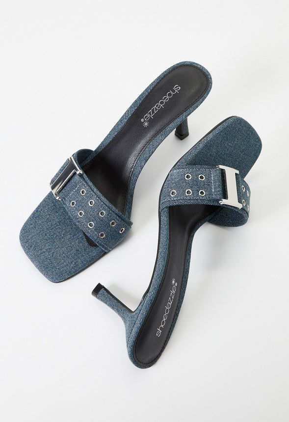 Liberty Heeled Sandal Acid Blue