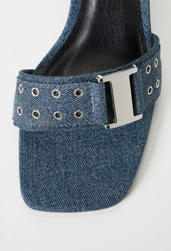 Liberty Heeled Sandal Acid Blue