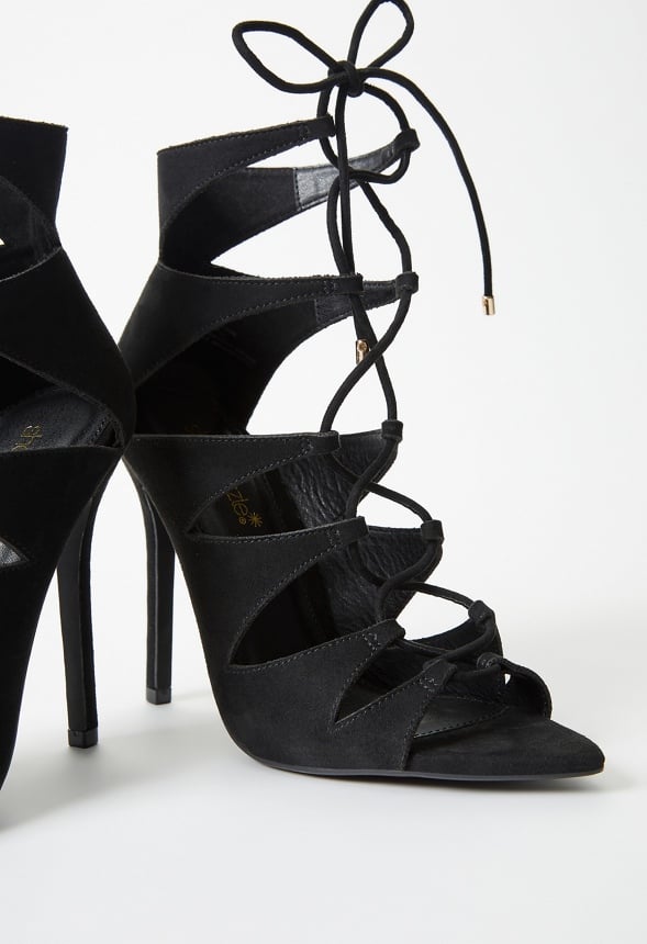 Mina Stiletto Cage Bootie Black