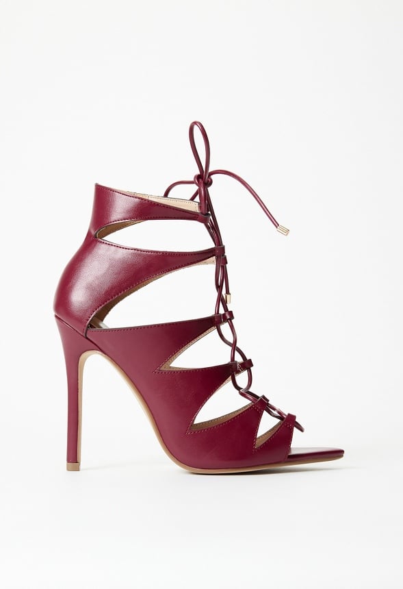 Mina Stiletto Cage Bootie Tibetan Red