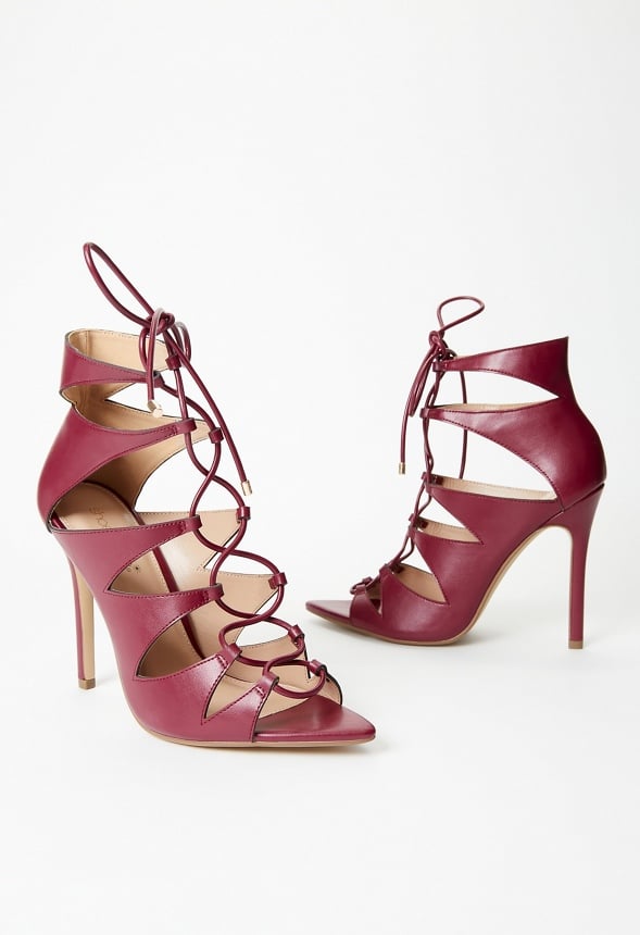 Mina Stiletto Cage Bootie Tibetan Red