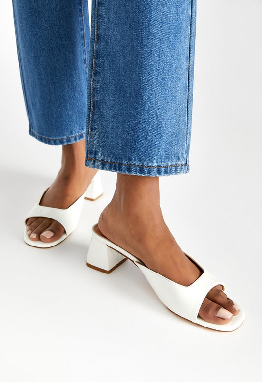 Dafne Heeled Sandal Bright White