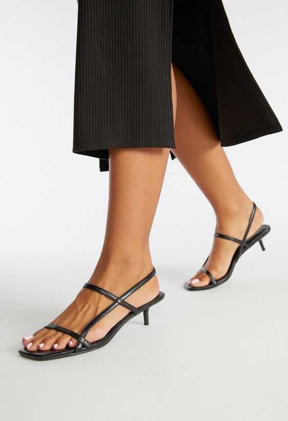 Nicole Heeled Sandal Black
