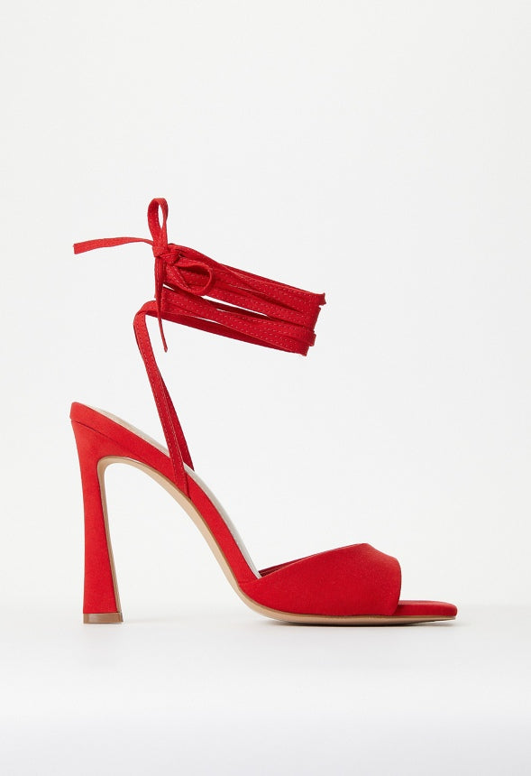 Salma Heeled Sandal Salsa Red