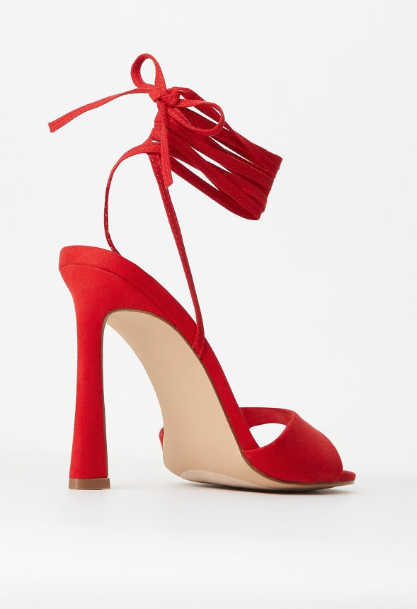 Salma Heeled Sandal Salsa Red