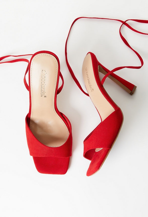 Salma Heeled Sandal Salsa Red