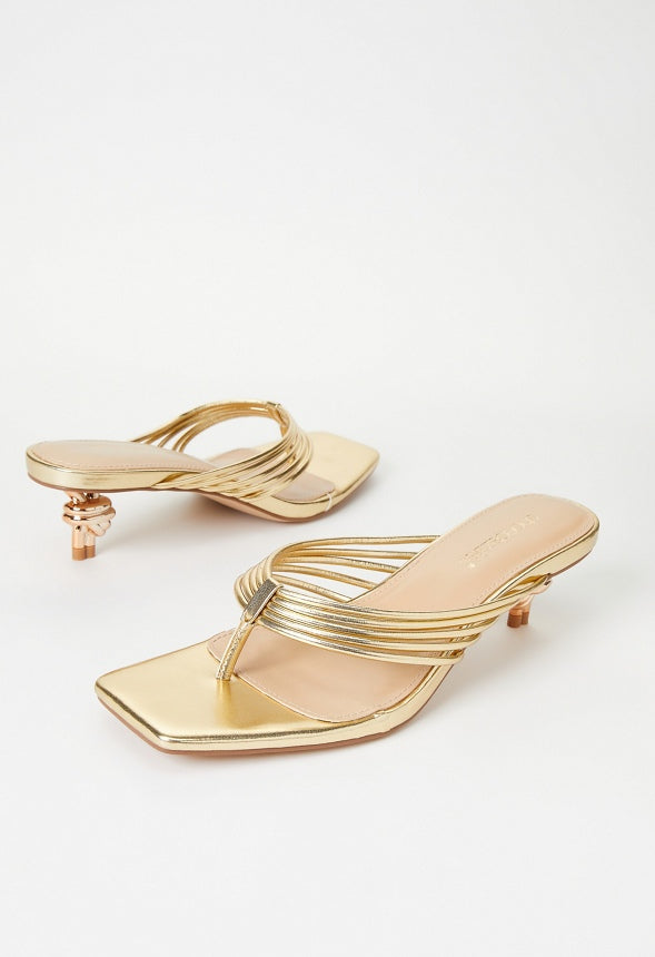 Vivi Heeled Sandal Gold