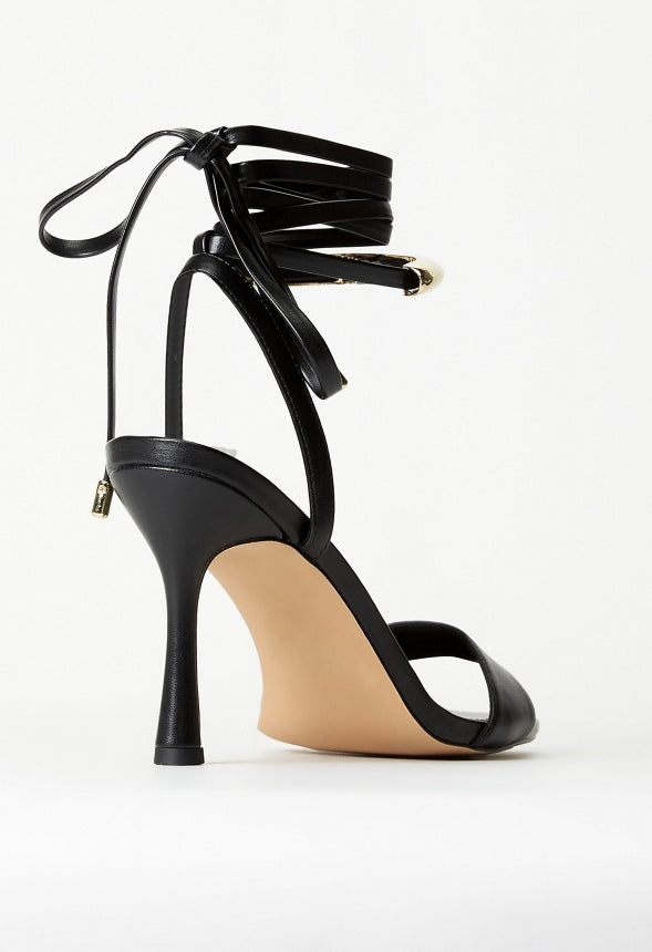 Zelda Gladiator Heeled Sandal Black
