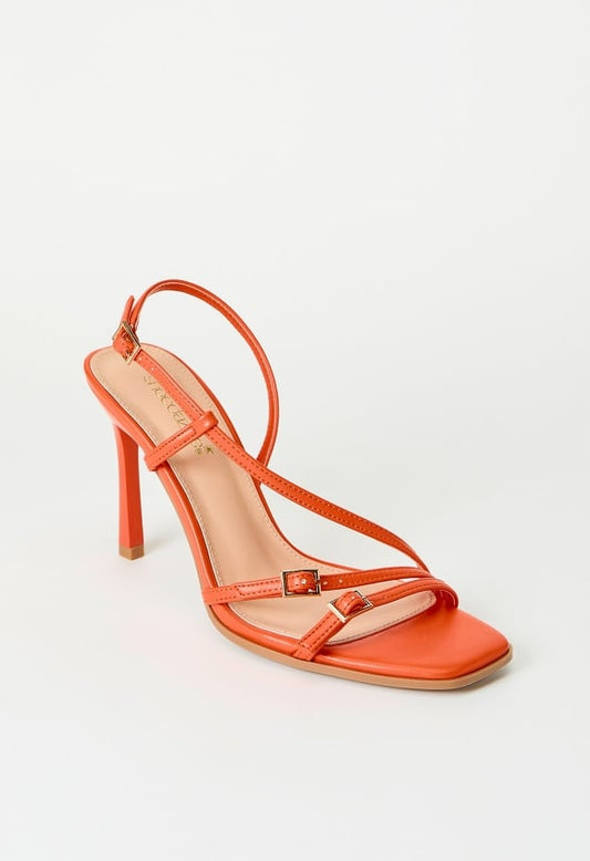 Sienna Heeled Sandal Mandarin Orange