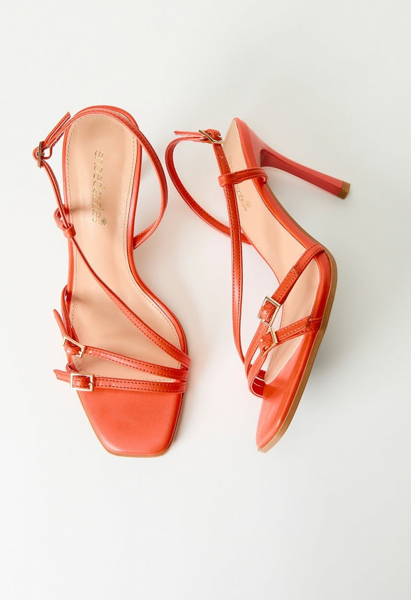 Sienna Heeled Sandal Mandarin Orange