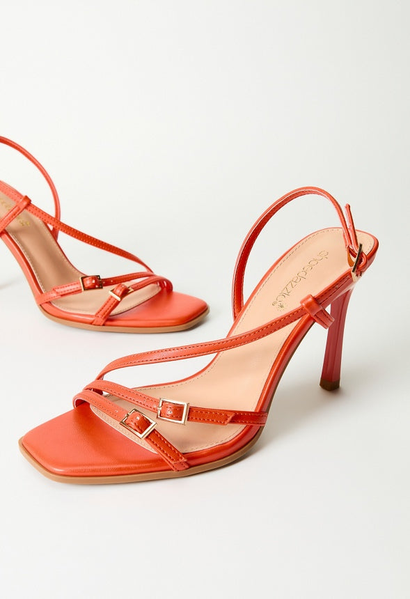 Sienna Heeled Sandal Mandarin Orange
