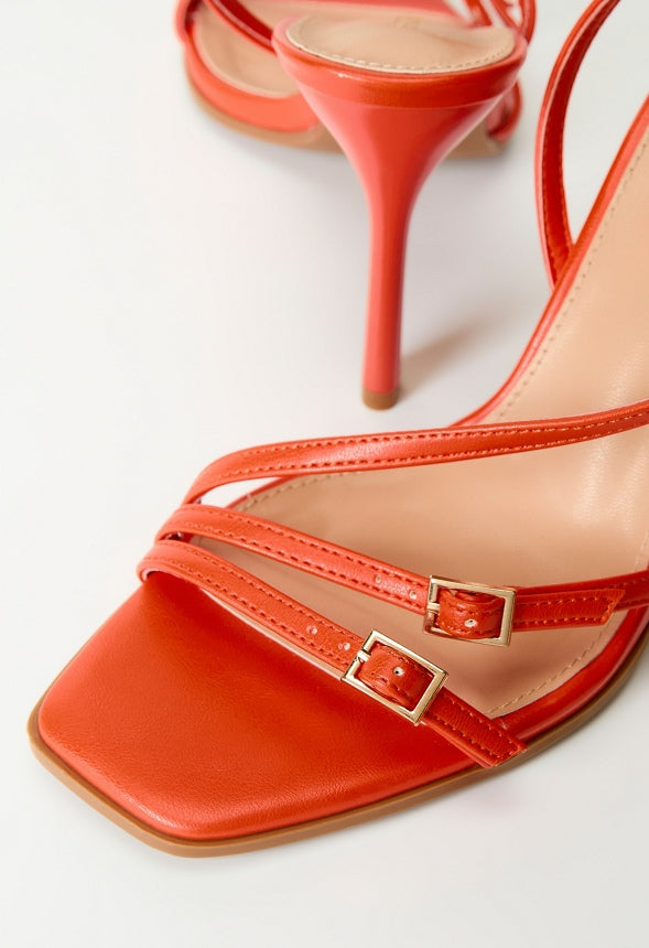 Sienna Heeled Sandal Mandarin Orange