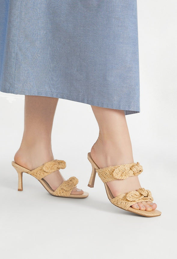 Sol Heeled Sandal Natural