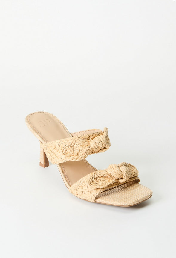 Sol Heeled Sandal Natural