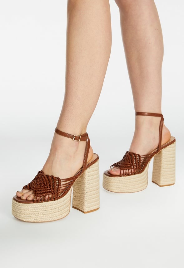 Sandra Platform Sandal Leather Brown