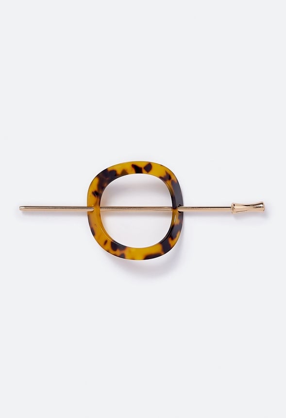Selena Oval Hair Ring Tortoise/Gold