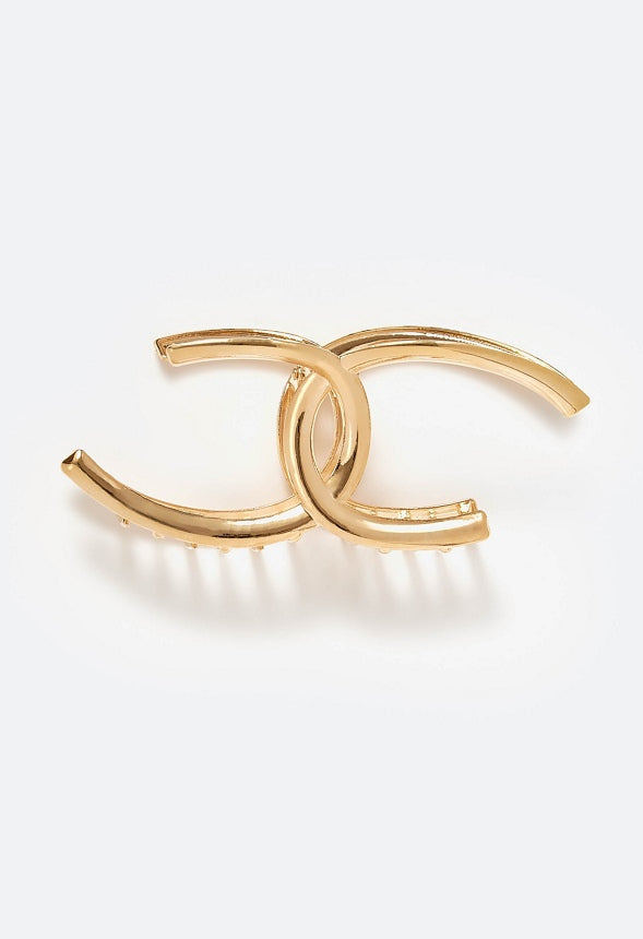 Ona Interlinked Half Ring Metal Hair Claw Gold