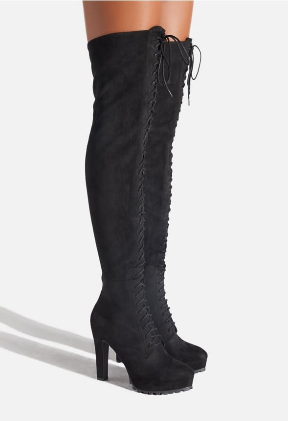 REMI OVER THE KNEE BOOT Black