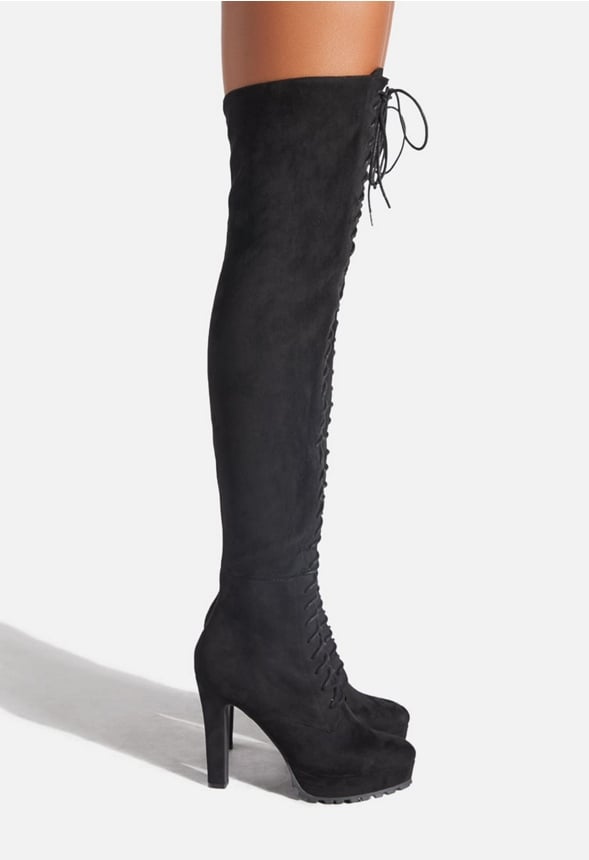 REMI OVER THE KNEE BOOT Black
