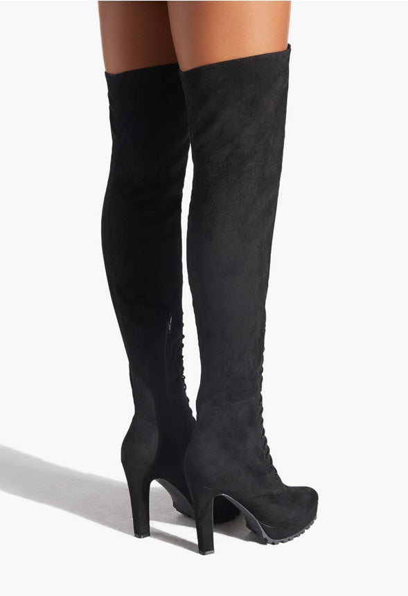 REMI OVER THE KNEE BOOT Black
