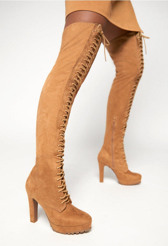REMI OVER THE KNEE BOOT Light Tan