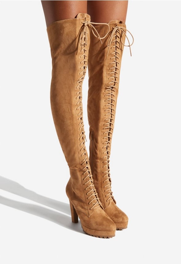 REMI OVER THE KNEE BOOT Light Tan