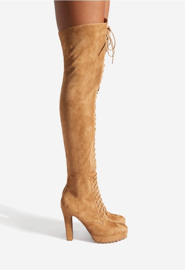 REMI OVER THE KNEE BOOT Light Tan