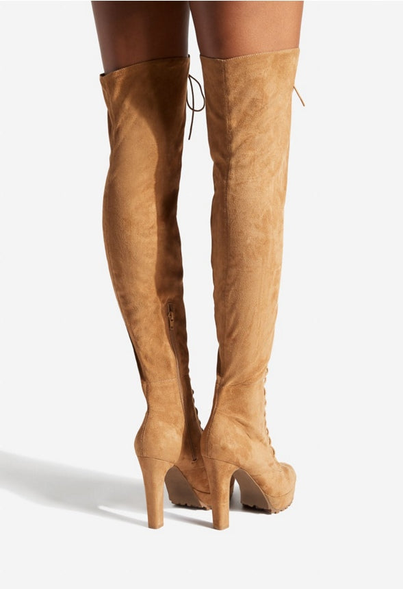 REMI OVER THE KNEE BOOT Light Tan