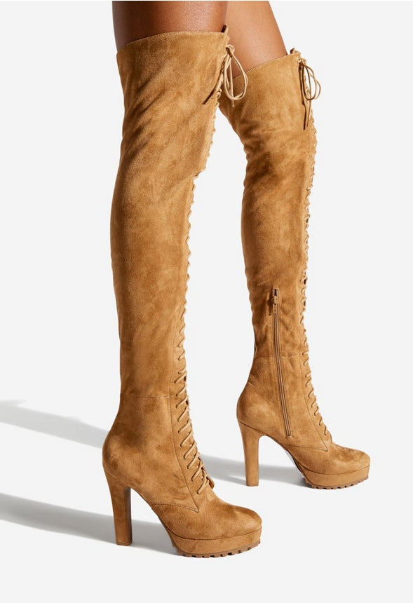 REMI OVER THE KNEE BOOT Light Tan