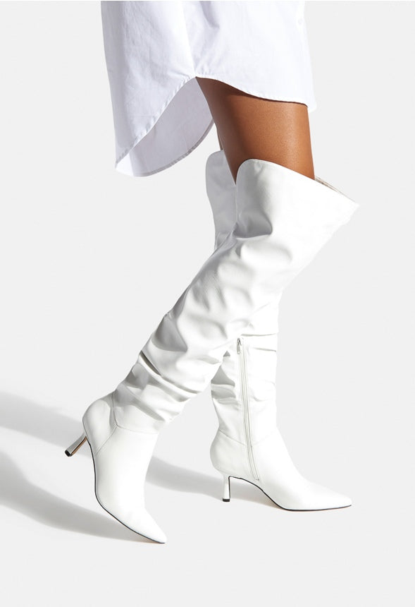 MEYA STILETTO BOOT White