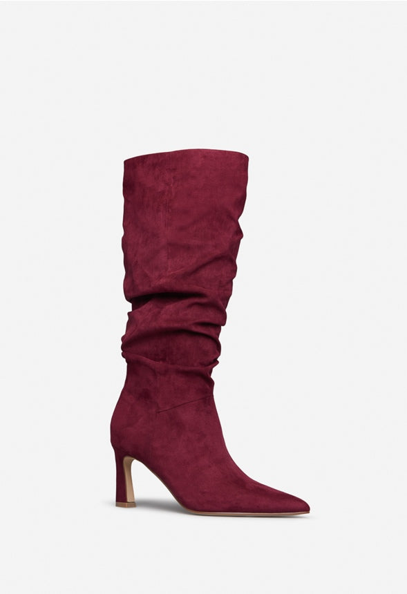 ROBIN RUCHED POINTED-TOE BOOT Cordovan