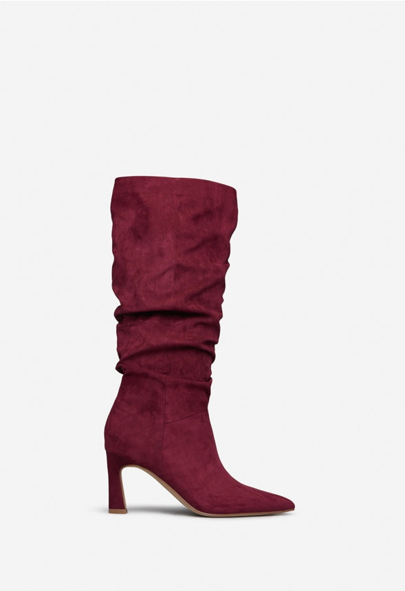 ROBIN RUCHED POINTED-TOE BOOT Cordovan
