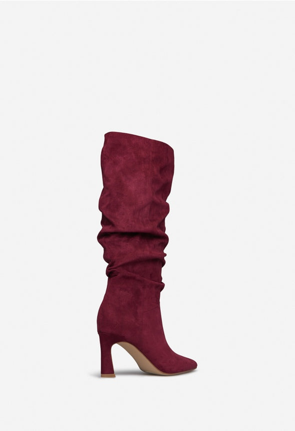 ROBIN RUCHED POINTED-TOE BOOT Cordovan