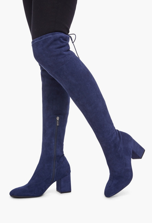 Dauphine Tie Over-The-Knee Boot Nice Blue