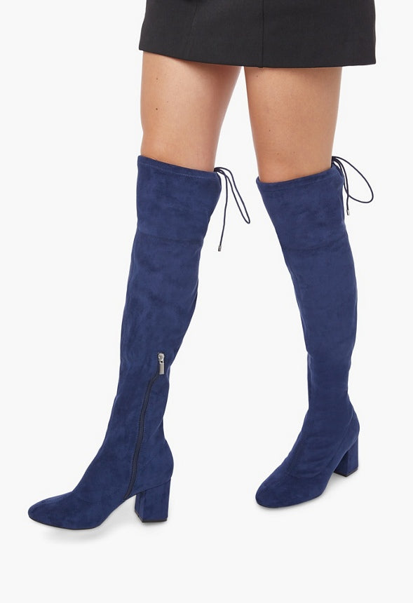 Dauphine Tie Over-The-Knee Boot Nice Blue