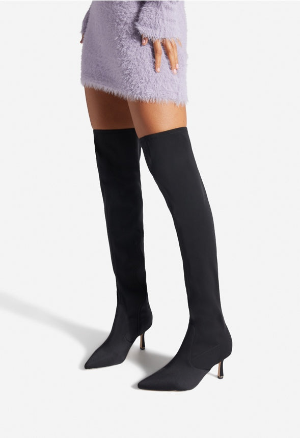 GAMI OVER-THE-KNEE BOOT Black Caviar