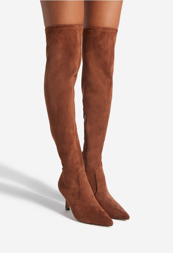 GAMI OVER-THE-KNEE BOOT Leather Brown