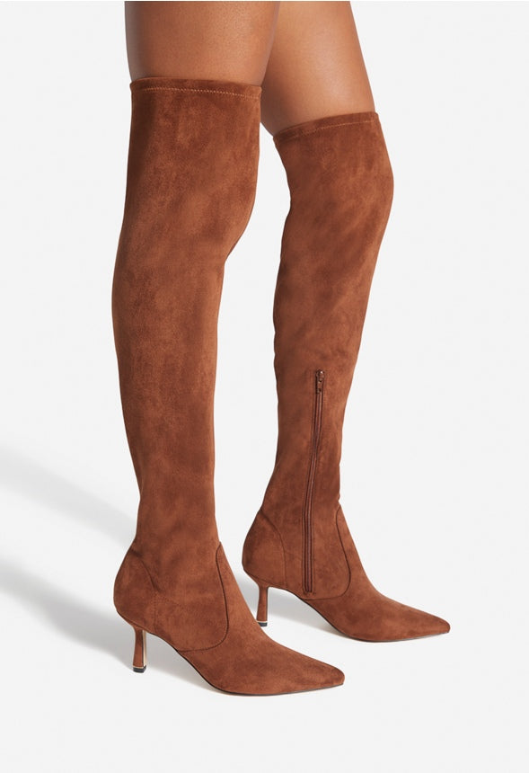 GAMI OVER-THE-KNEE BOOT Leather Brown