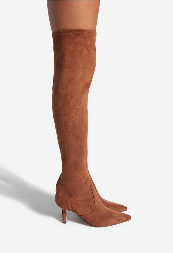 GAMI OVER-THE-KNEE BOOT Leather Brown