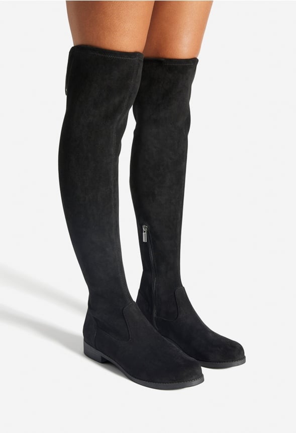 REENA HIGH FLAT BOOT Black