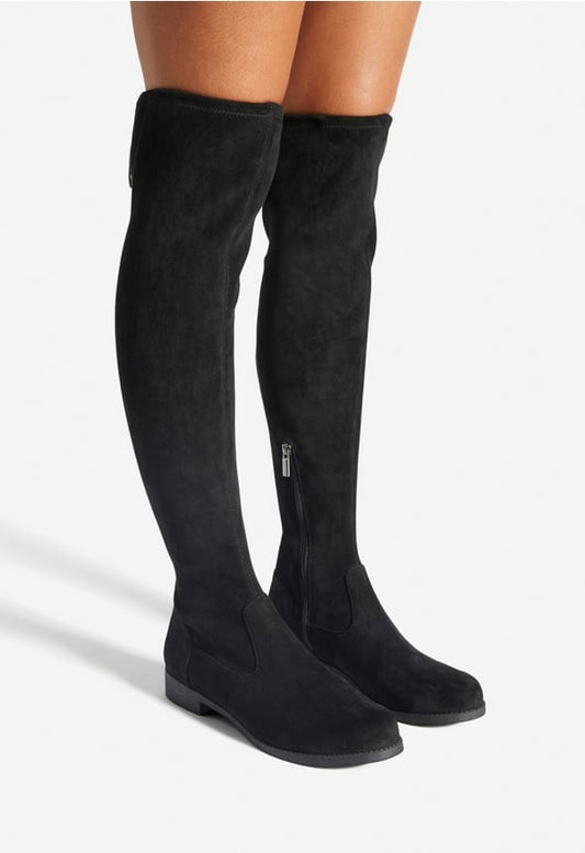 REENA HIGH FLAT BOOT Black