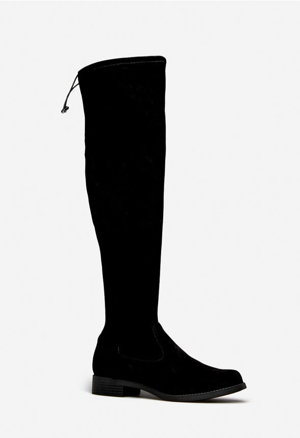 REENA HIGH FLAT BOOT Black