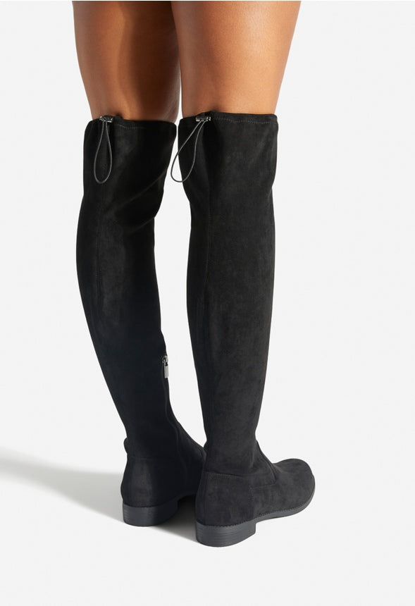 REENA HIGH FLAT BOOT Black