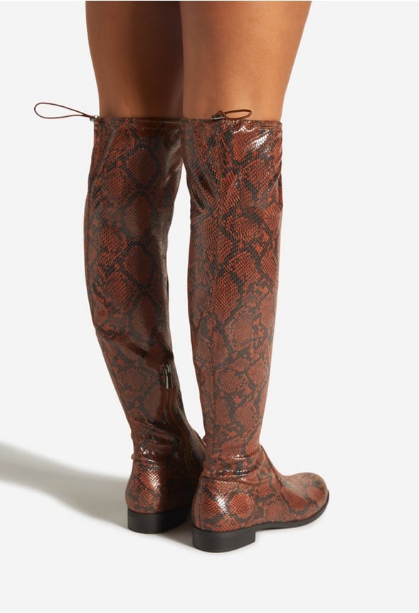 REENA FLAT BOOT Natural Snake