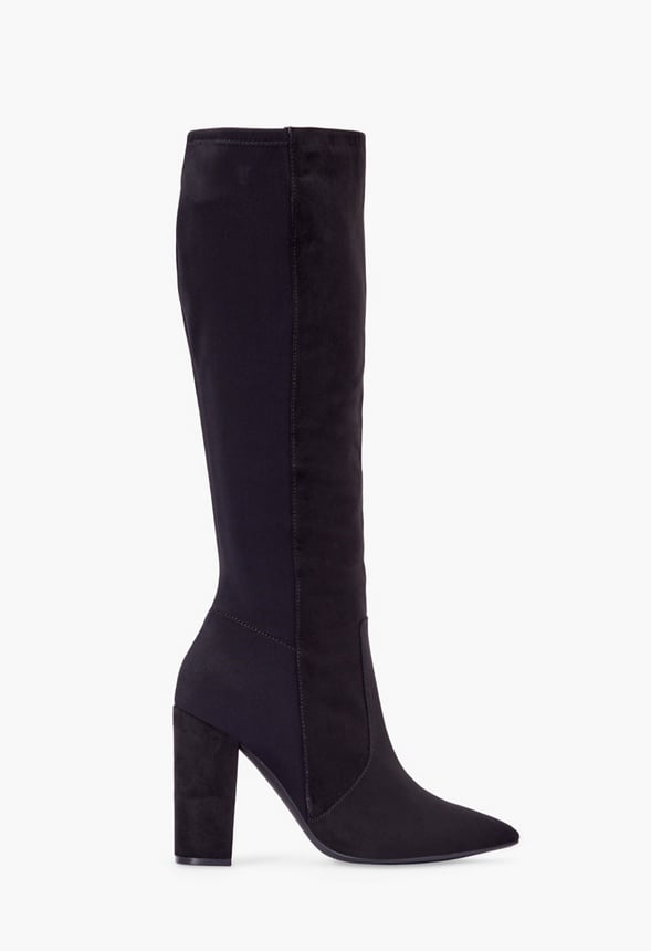 Arlette Block Heeled Boot Black