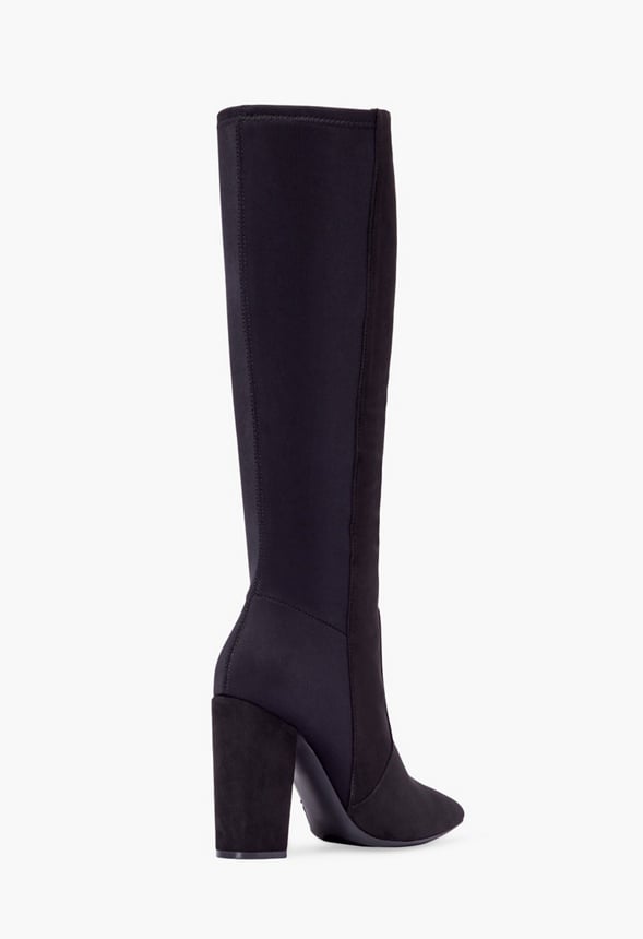 Arlette Block Heeled Boot Black