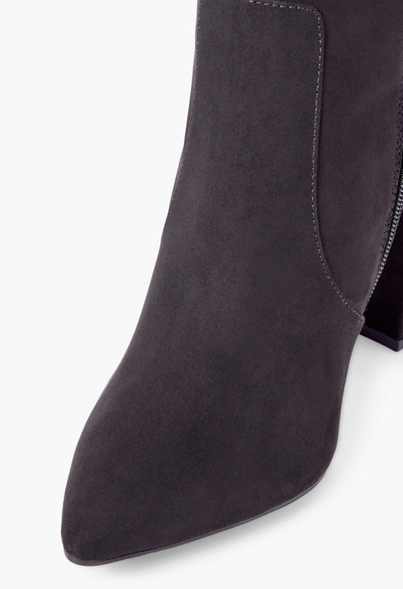 Arlette Block Heeled Boot Black